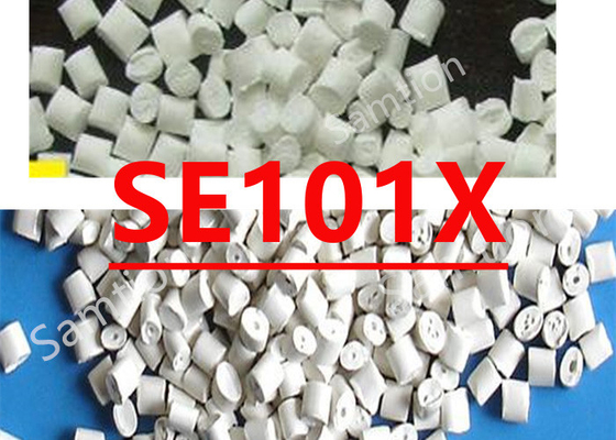 S-Plastic Noryl SE101X Kolay Akışlı Orta Sıcaklık Ateş Geri Dayanıcı Etki Değiştirilmiş PPO/HIPS Alaşımı. Beyaz renkte mevcuttur.