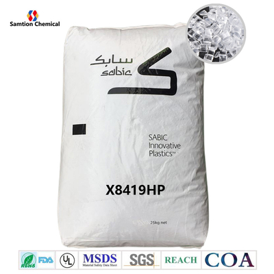 FDA Sınıfı S-Plastic Xylex X8419HP reçine peletleri Toplu Düşük Orta Akış Enjeksiyon kalıplama için